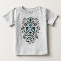 Black Lion Sugar Skull Parties scintillant bleue