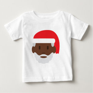 T-shirt Pour Bébé black santa claus emoji