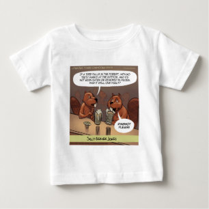 T-shirt Pour Bébé Blagues de castor idiotes dessin animé drôle