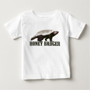T-shirt Pour Bébé Blaireau de miel rustique frais