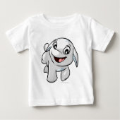 T-shirt Pour Bébé Blanc de Poogle (Devant)