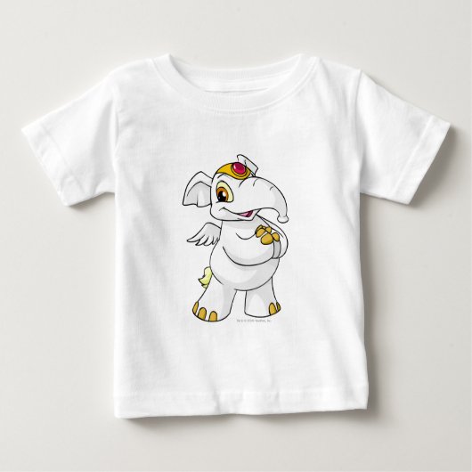 T-shirt Pour Bébé Blanc d'Elephante (Devant)
