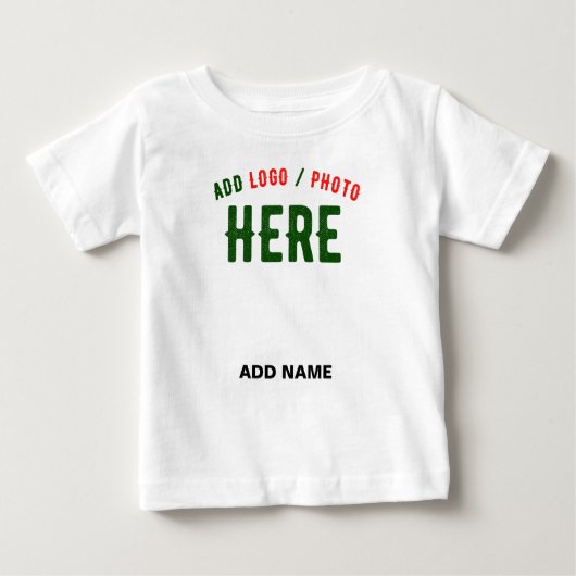 T-SHIRT POUR BÉBÉ BLANC PERSONNALISABLE MODERNE DE MARQUE VÉRIFIÉE S (Devant)