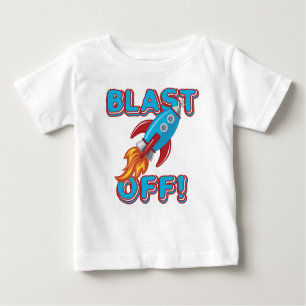 T-shirt Pour Bébé Blast Off Rocket Ship