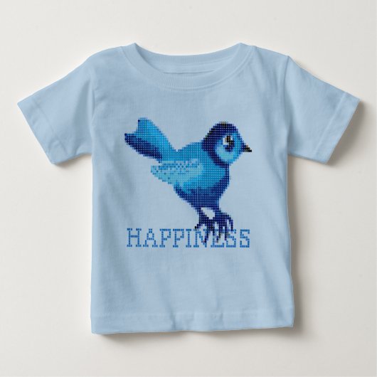 T-shirt Pour Bébé Bleu du bonheur (Devant)