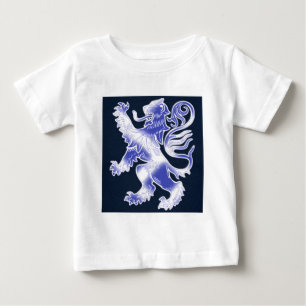 T-shirt Pour Bébé Bleu effréné de lion