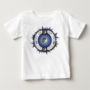 T-shirt Pour Bébé Bleu électrique Yin Yang