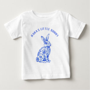 T-shirt Pour Bébé Bleu et blanc Chinoiserie bébé bébé