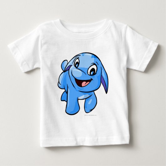 T-shirt Pour Bébé Bleu Poogle (Devant)