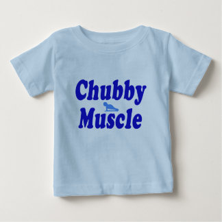 T-shirt Pour Bébé bleu potelé de muscle