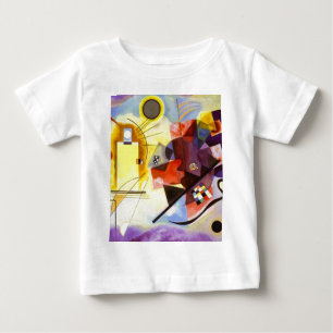 T-shirt Pour Bébé Bleu rouge jaune Kandinsky peinture Abstraite