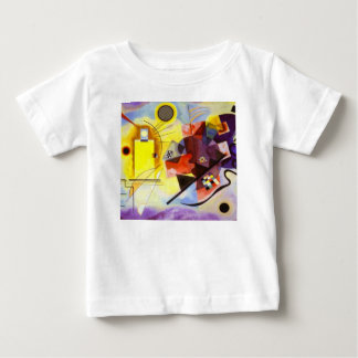 T-shirt Pour Bébé Bleu rouge jaune Kandinsky peinture Abstraite