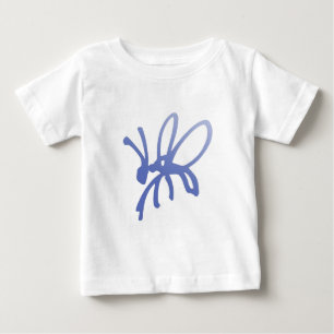 T-shirt Pour Bébé Bleu Scribble Bug