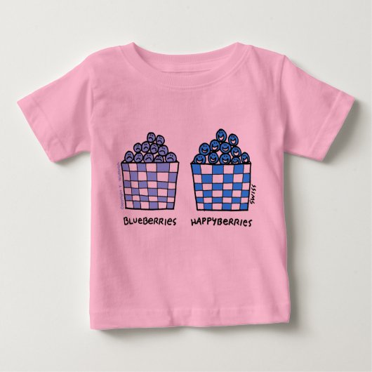T-shirt Pour Bébé Bleuets marrants mignons Happyberries Bébé Outerwe (Devant)