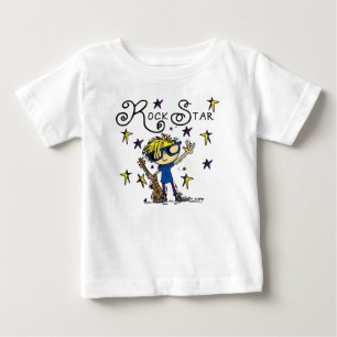 T-shirt Pour Bébé Blond Boy Rock Star
