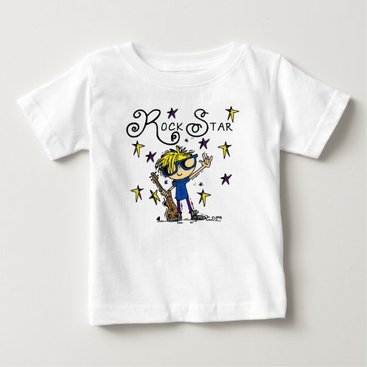 T-shirt Pour Bébé Blond Boy Rock Star (Devant)