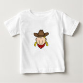 T-shirt Pour Bébé Blond Cowgirl (Devant)