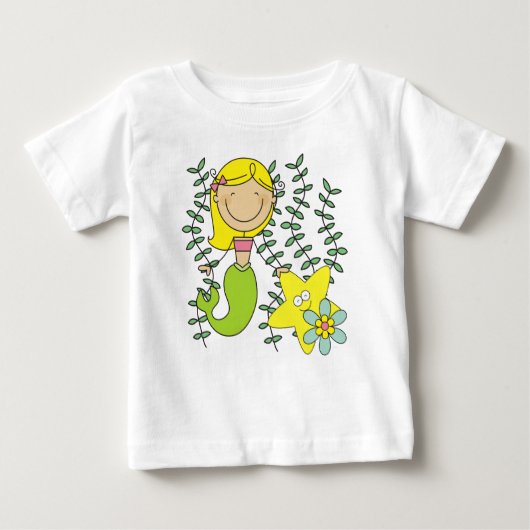 T-shirt Pour Bébé Blond Mermaid (Devant)