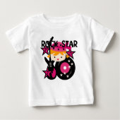 T-shirt Pour Bébé Blond Rock Star Girl Baby Tutu Bodysuit (Devant)