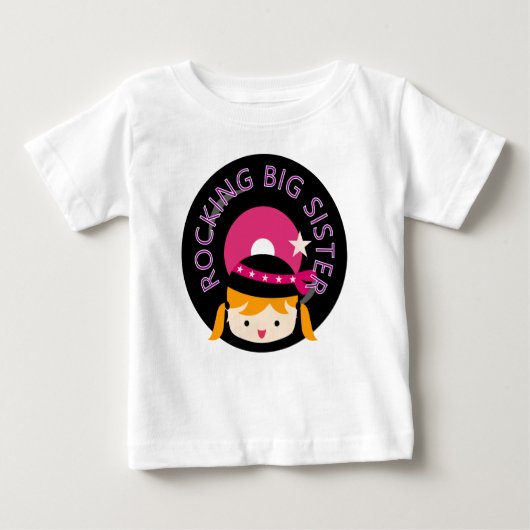 T-shirt Pour Bébé Blond Rocking Big Sister (Devant)