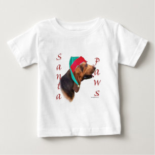 T-shirt Pour Bébé Bloodhound Père Noël Paws