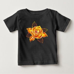 T-shirt Pour Bébé Blooming Fire Rose