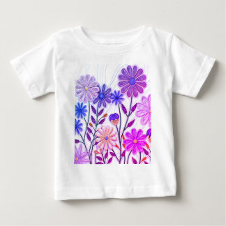 T-shirt Pour Bébé Blooms dans papier et filetage : Fleur sauvage 3D 