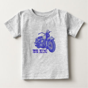 T-shirt Pour Bébé Blue Baby Biker