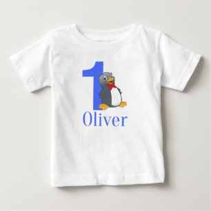 T-shirt Pour Bébé Blue Boys 1er Anniversaire - Oliver Anniversaire