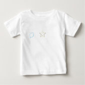 T-shirt Pour Bébé Blue Cloudy Starz (Devant)