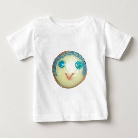 T-shirt Pour Bébé Blue Hair Emoji Art Imprimer/Graphique (Devant)