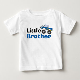 T-shirt Pour Bébé Blue Monster Truck Little Brother
