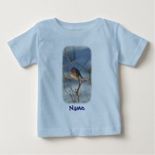 T-shirt Pour Bébé Bluebird Animal Votre nom Personnalisé