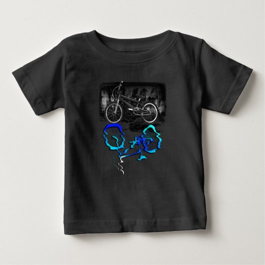 T-shirt Pour Bébé BMX Vélo Sport Réflexion couleur (Devant)