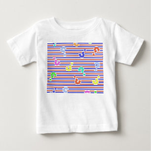 T-shirt Pour Bébé Body bébé à rayures funky avec points d'interrogat