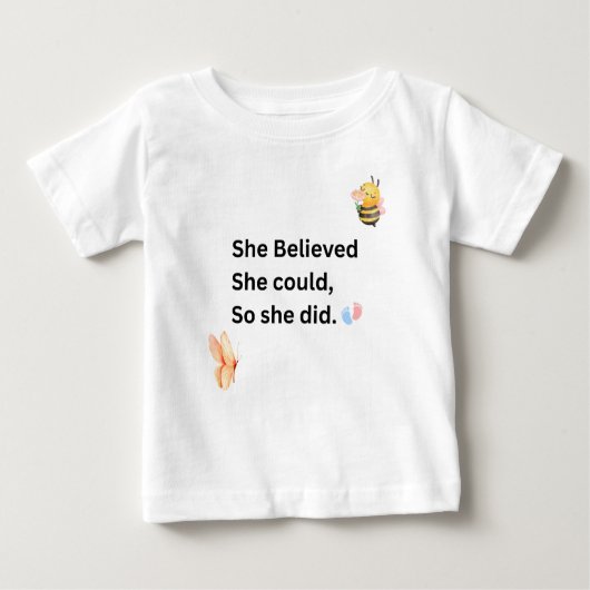 T-shirt Pour Bébé Body bébé inspirant - Citation de motivation (Devant)