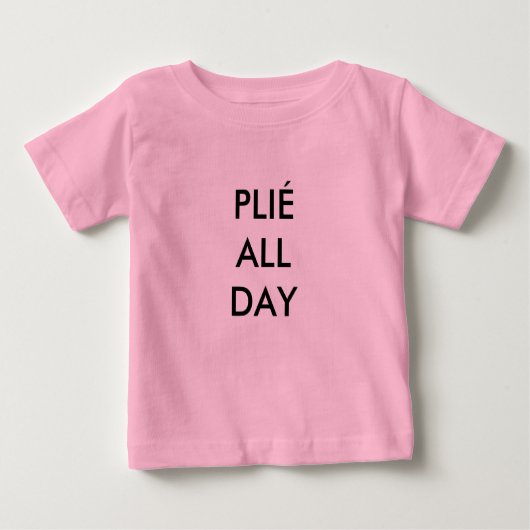 T-shirt Pour Bébé Body bébé rose Plié toute la journée (Devant)
