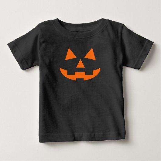 T-shirt Pour Bébé Bodysuit Jack-o'-lantern Citrouille visage bébé (Devant)