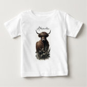 T-shirt Pour Bébé Boho Highland (Devant)