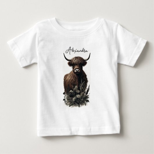 T-shirt Pour Bébé Boho Highland (Devant)