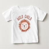 T-shirt Pour Bébé Boho mignon Lion Fils Enfant bébé (Devant)
