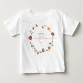 T-shirt Pour Bébé Boho Papillon Fille Premier Anniversaire (Devant)