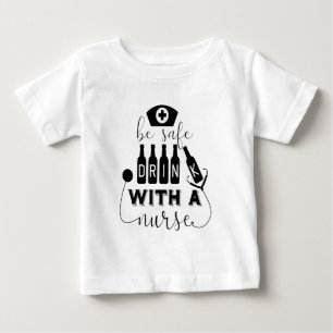 T-shirt Pour Bébé Boire en toute sécurité avec une infirmière