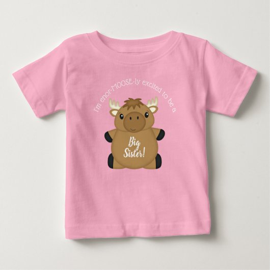 T-shirt Pour Bébé Bois du Baby shower de l'orignal (Devant)