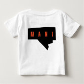 T-shirt Pour Bébé Bold Manitoba Typography Map Shirt (Dos)