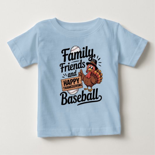 T-shirt Pour Bébé "Bon thanksgiving Feuilles d'automne (Devant)