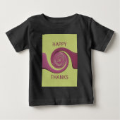 T-shirt Pour Bébé Bon thanksgiving Golden Jaune tourbillon design.pn (Devant)