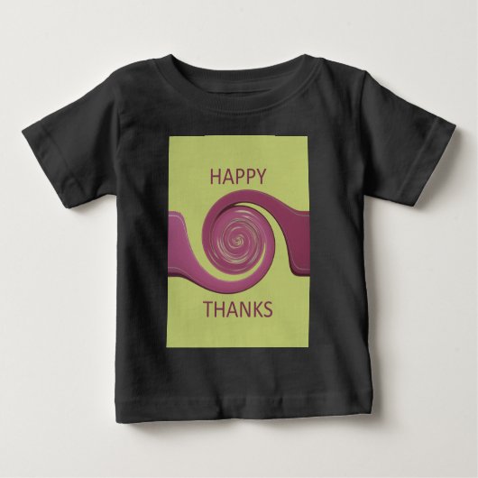 T-shirt Pour Bébé Bon thanksgiving Golden Jaune tourbillon design.pn (Devant)