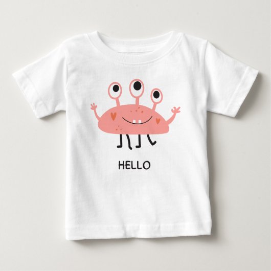 T-shirt Pour Bébé Bonjour (Devant)