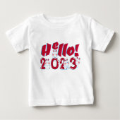 T-shirt Pour Bébé Bonjour 2023 (Devant)